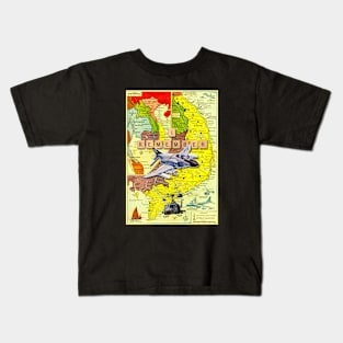 Vietnam War Map Kids T-Shirt